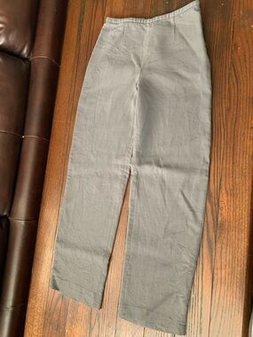 Women Casual Straight-Leg Pants in Light Gray